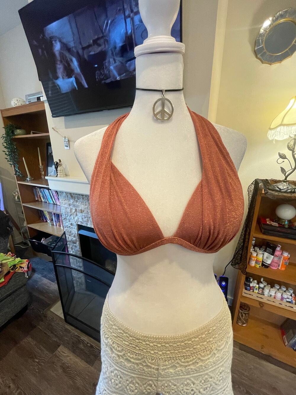 mauve pink kenneth cole swim top